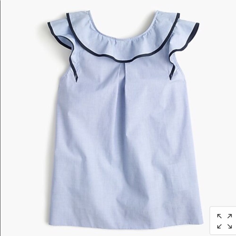 J. Crew ruffle neck tank
